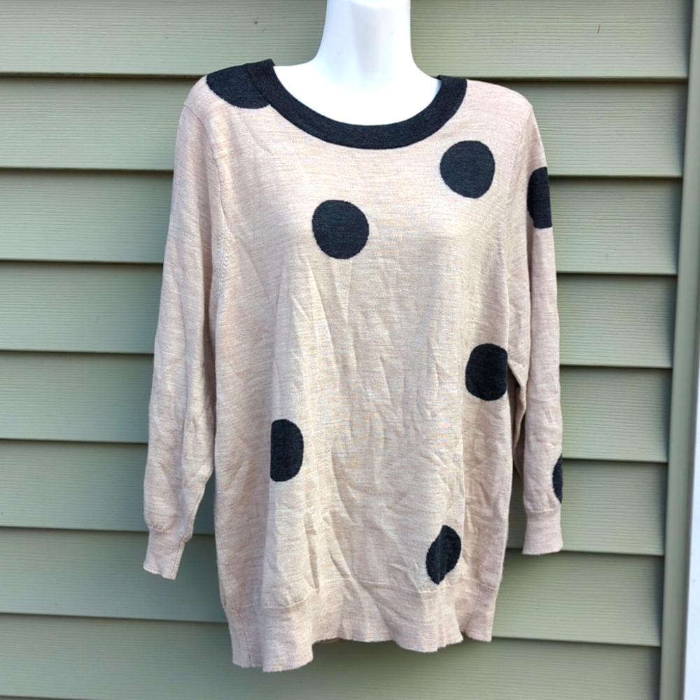 J. Crew women's tippi polkadot wool sweater